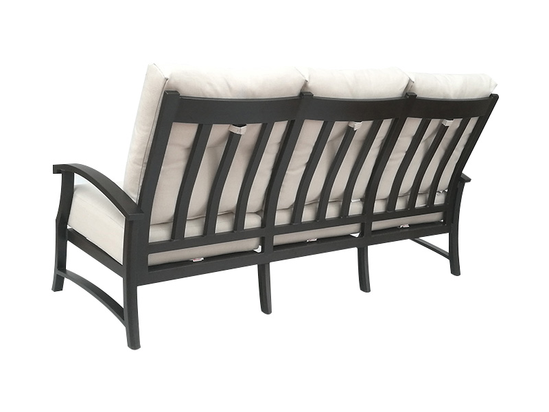 Lodge Aged Brąz Aluminium Z Poduszkami Sofa Patio