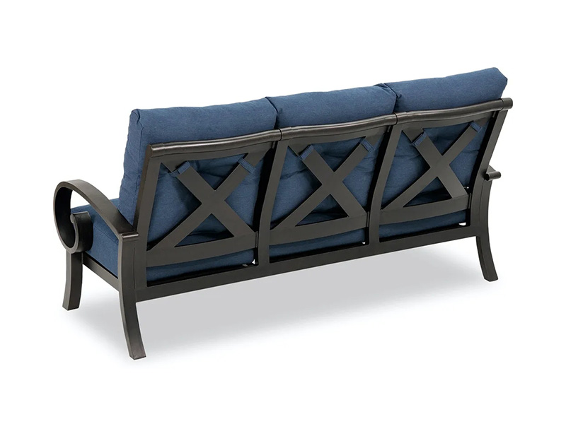 Brązowe aluminium w wieku przesilenia z poduszkami Sofa Patio