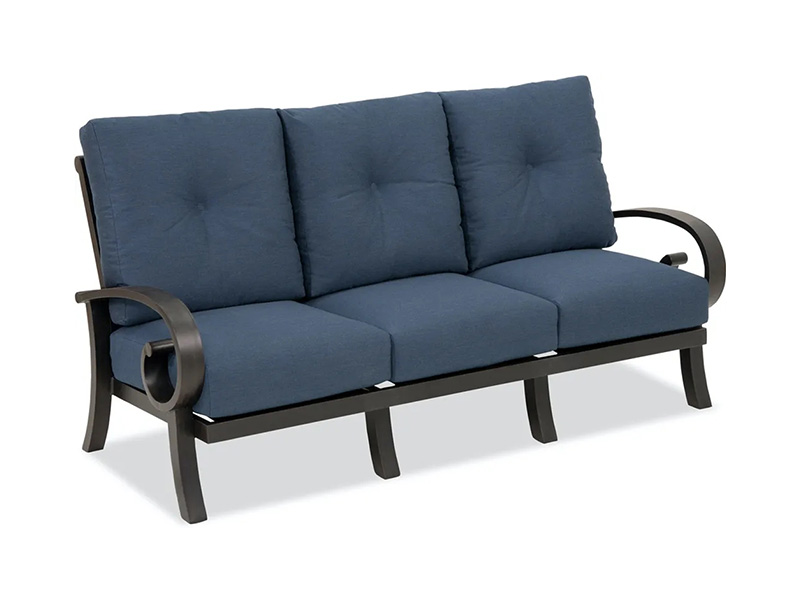Brązowe aluminium w wieku przesilenia z poduszkami Sofa Patio