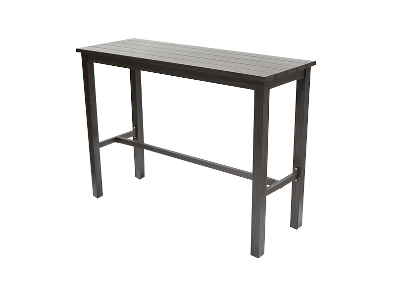 Aluminiowy stół barowy Aspect z barem o wysokości 56 x 20,5 cala
